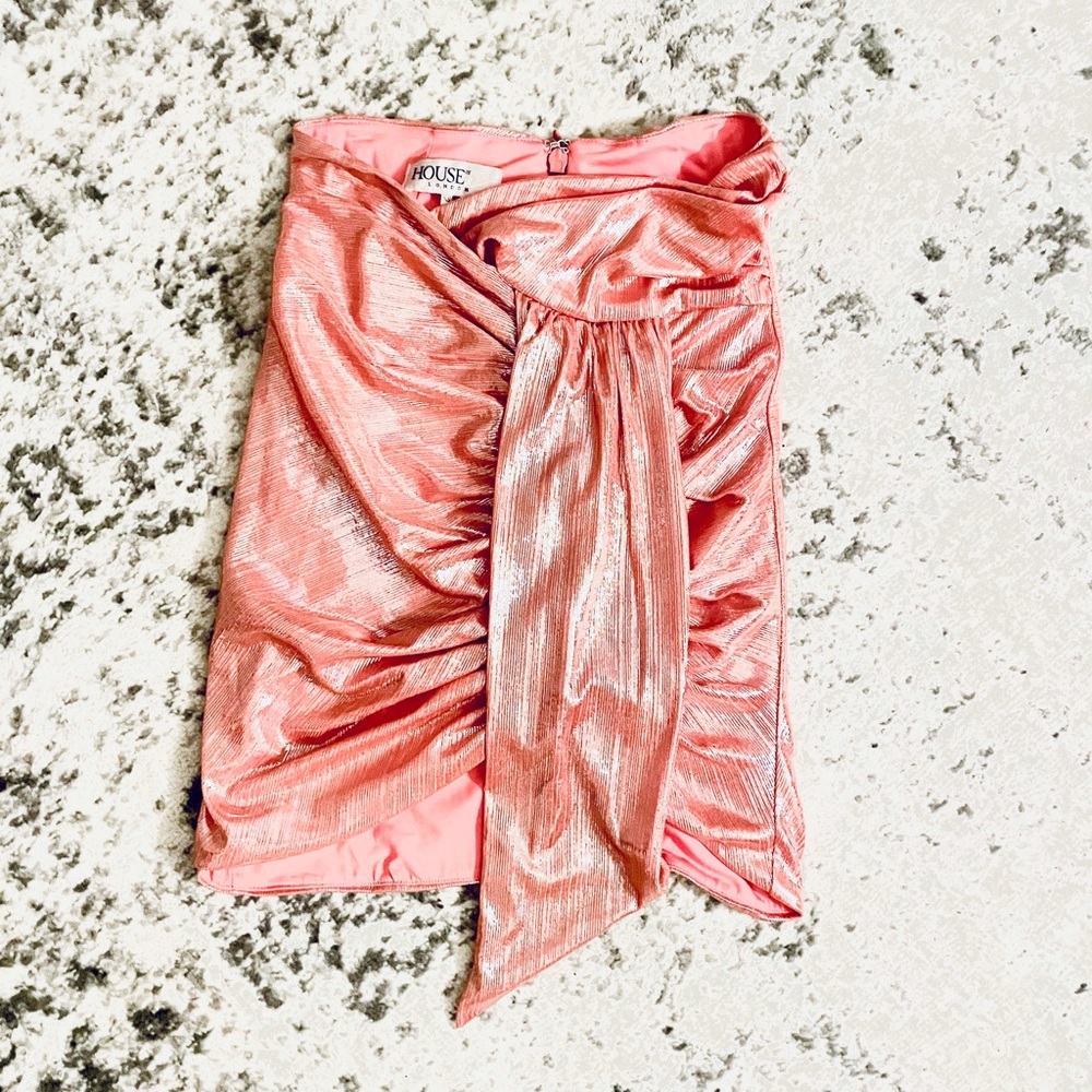 House of CB ‘Roxanne’ Pink Metallic Skirt XS - Picture 8 of 13